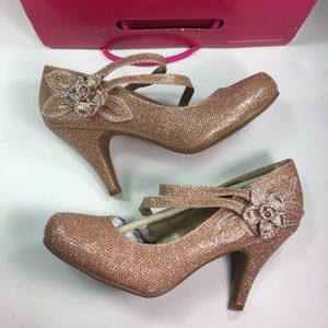 Dream Pairs Champagne Pearl Womens Heels